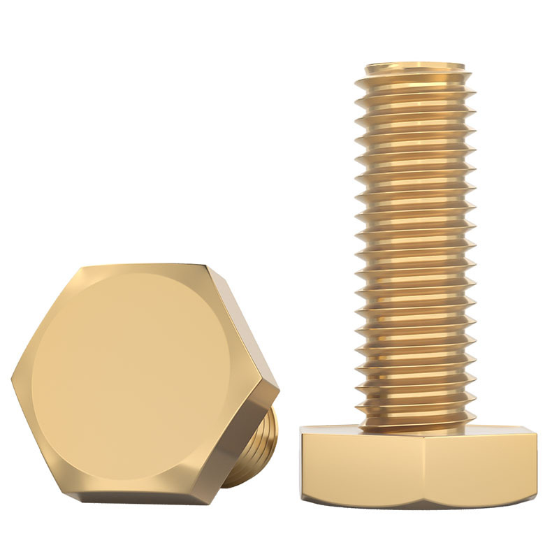 National standard pure brass hexagonal screw copper bolt copper material screw M4M5M6M8M10M12M14M14M