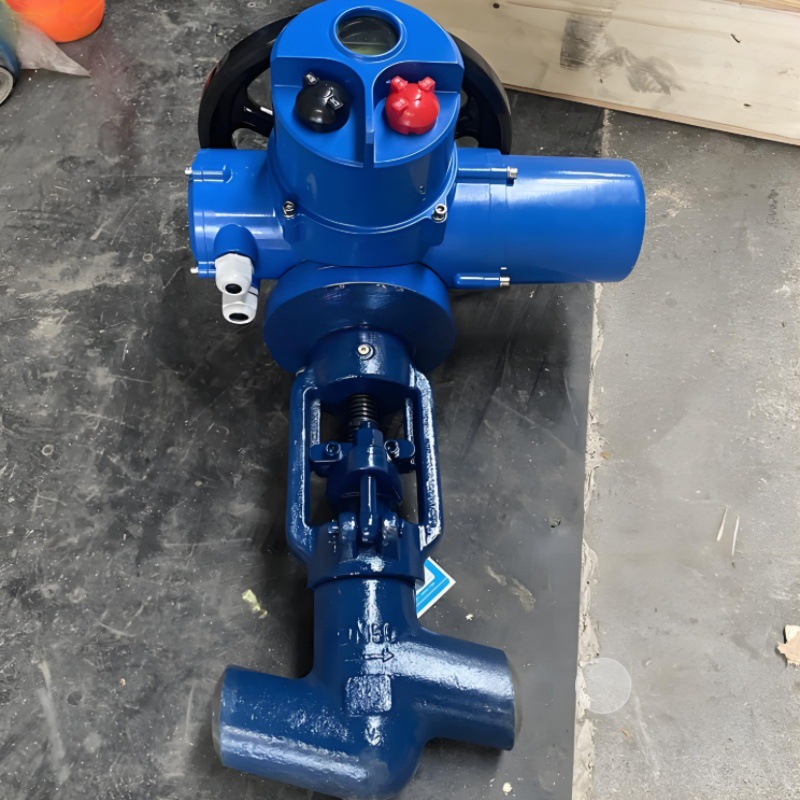 高压电动焊接截止阀 J961Y-200C DN150 角式 焊接截止阀 WCB材质