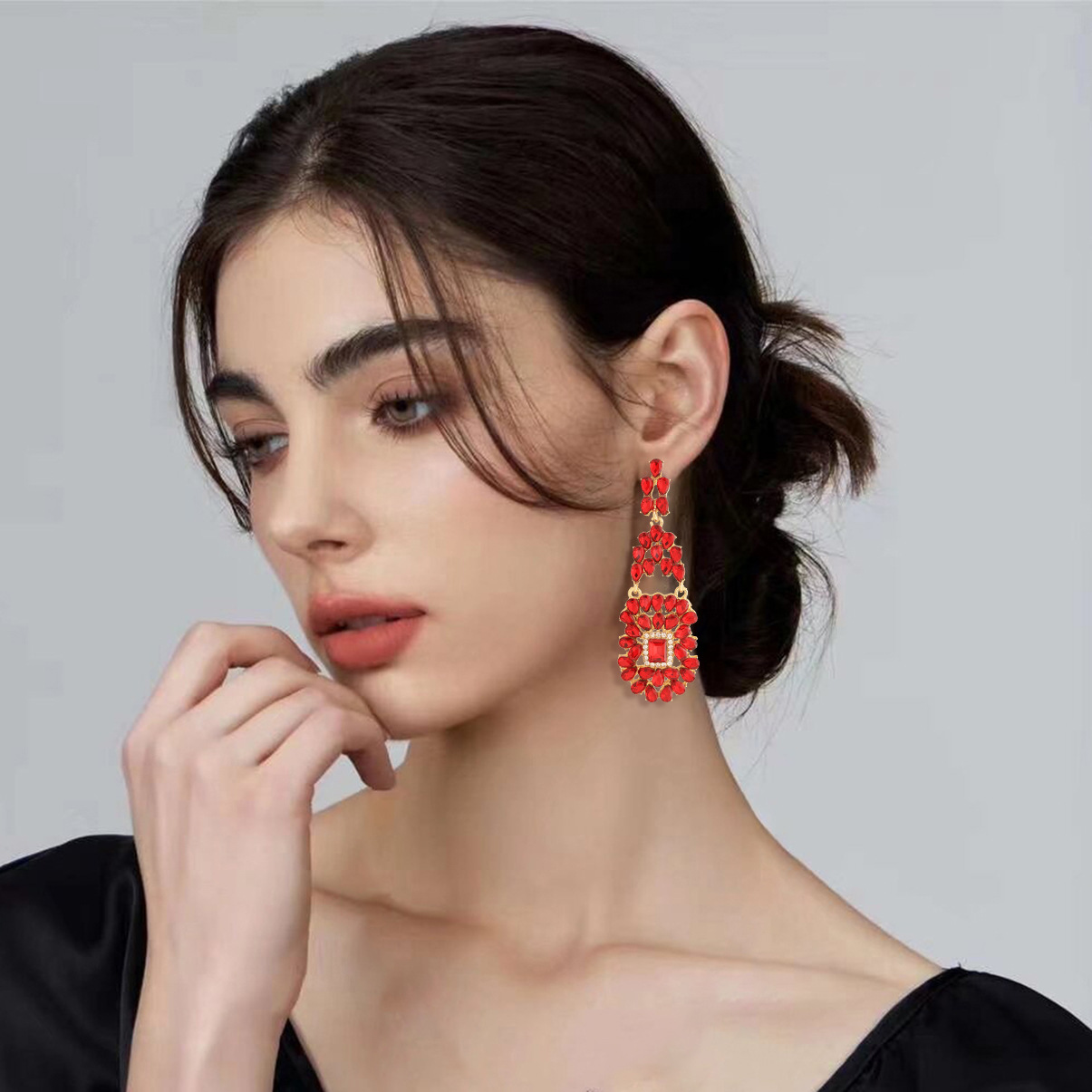 26g Weight Alloy Ear Needle Material Zircon Inlay Material Drop Earrings Classification 1 Pair Quantity Holiday, Daily Occasion Alloy Material Water Droplets Pattern Spring&Summer Season Women's Gender Inlay Design Vacation, Classic Style Style 1 Pair Vacation Classic Style Water Droplets Inlay Alloy Zircon Drop Earrings 8