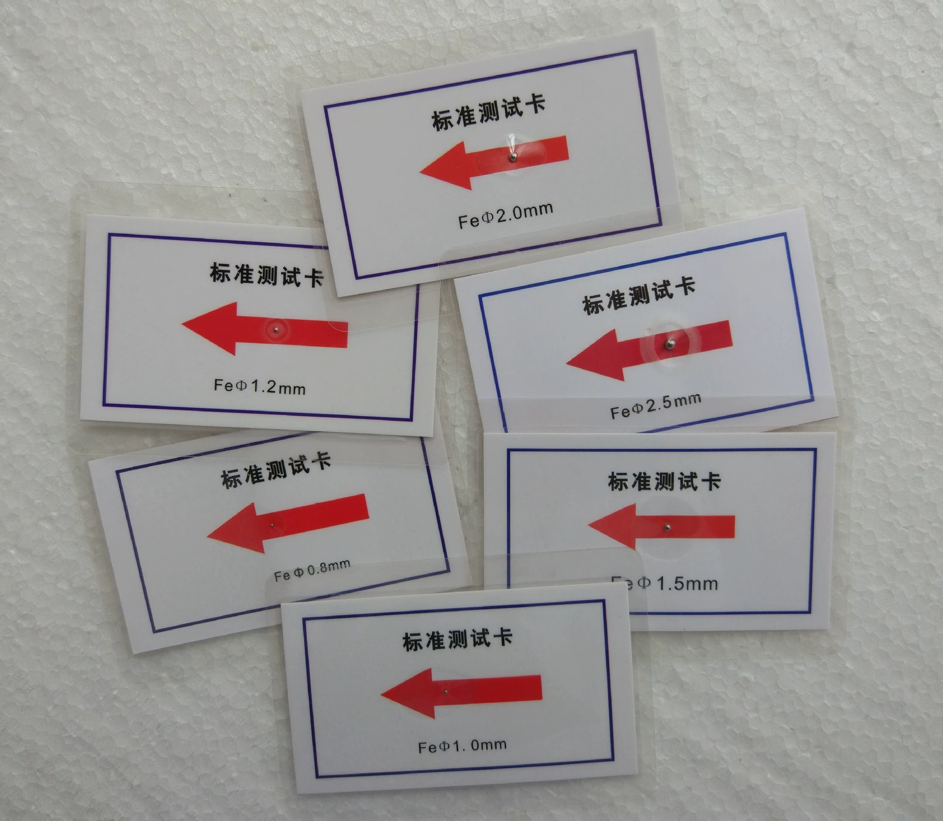 Инспекционная карта детектора игл, тестовый блок детектора игл, модуль калибровки металла, лист обнаружения детектора золота, нейтральный без логотипа