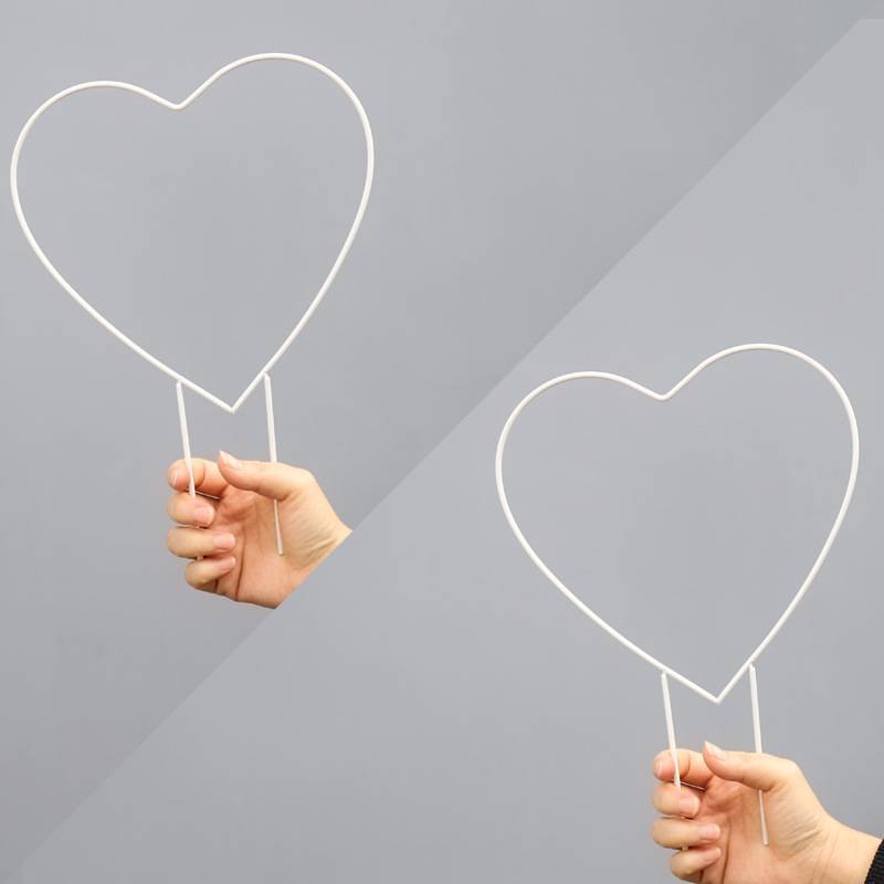 ★★흰색 하트형 [2 장] 연철형 등산 프레임