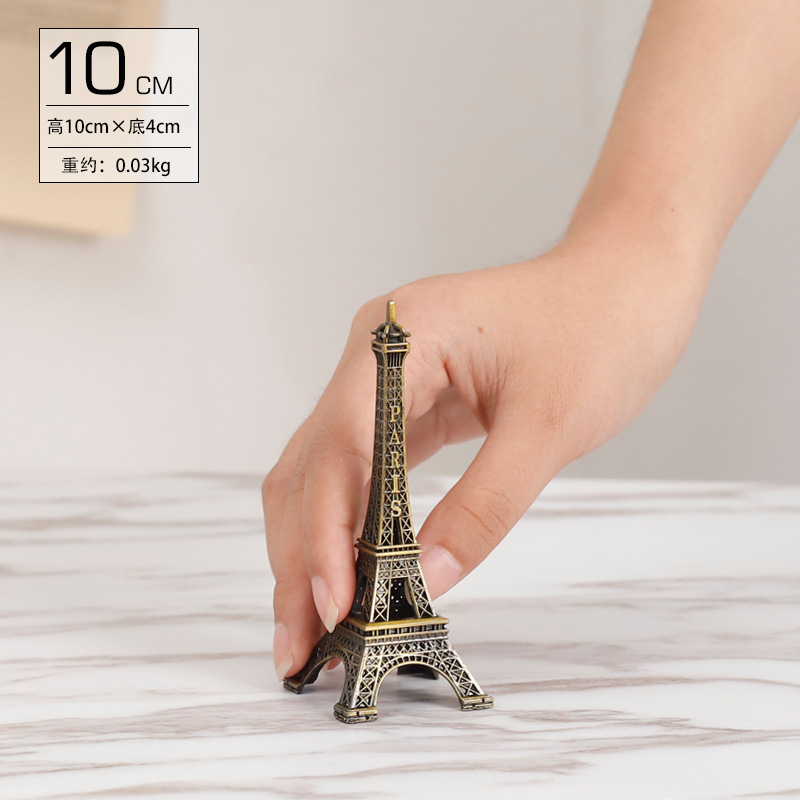Fotografía Torre de París Ornamentación Modelo Decoración Creativa Artesanía Pequeña Torre Fotografía Props de fondo