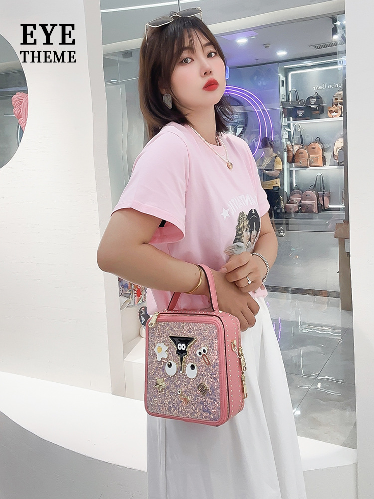 Personalidad de moda bolsa de perfumes de mujer insignia rosa bolso de mano bolso de estilo de alta sensación 2600 #