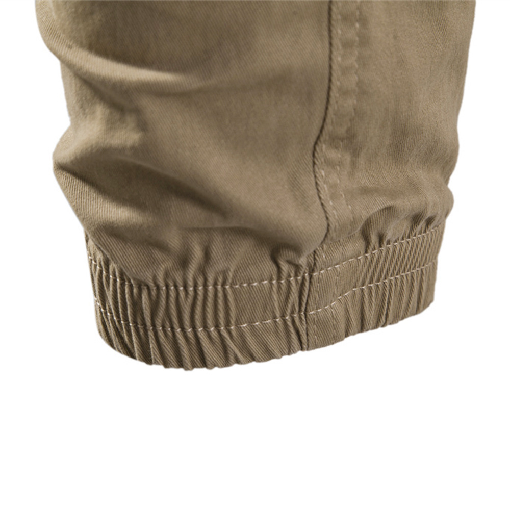 2023 Primavera e Autunno Pantaloni da lavoro casual da uomo nuovi 100% cotone traspirante Pantaloni versatili da uomo di colore solido giovanile_voghion.com