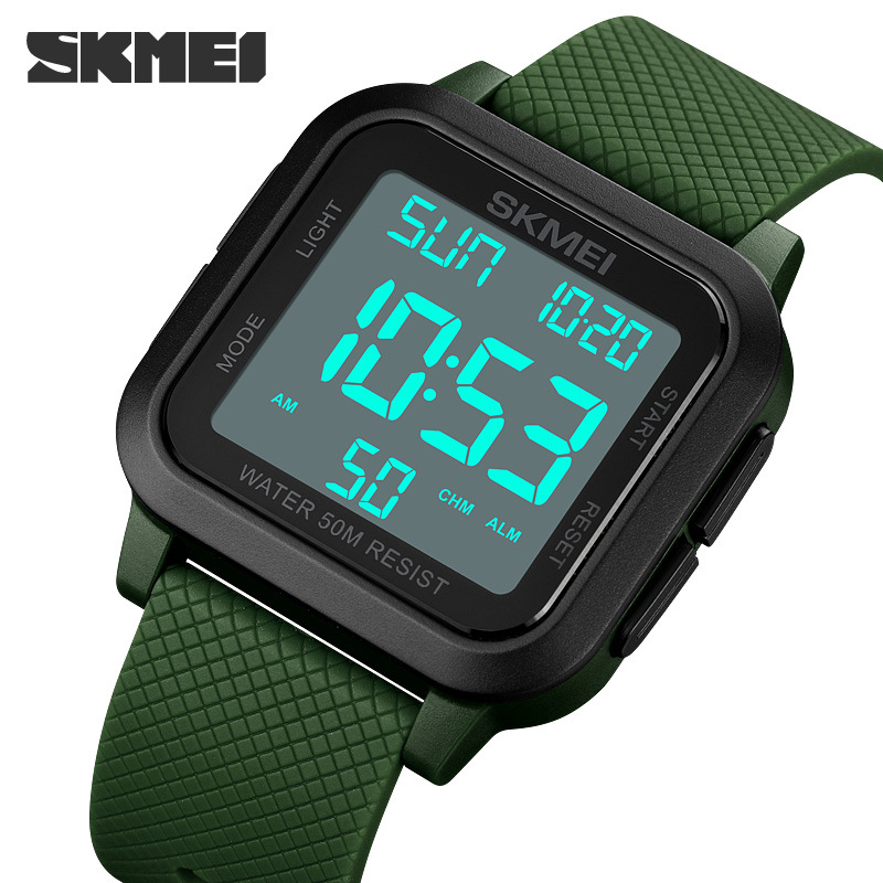 Skmei reloj electrónico deportivo multifuncional al aire libre reloj de estudiante casual de moda simple impermeable para hombres