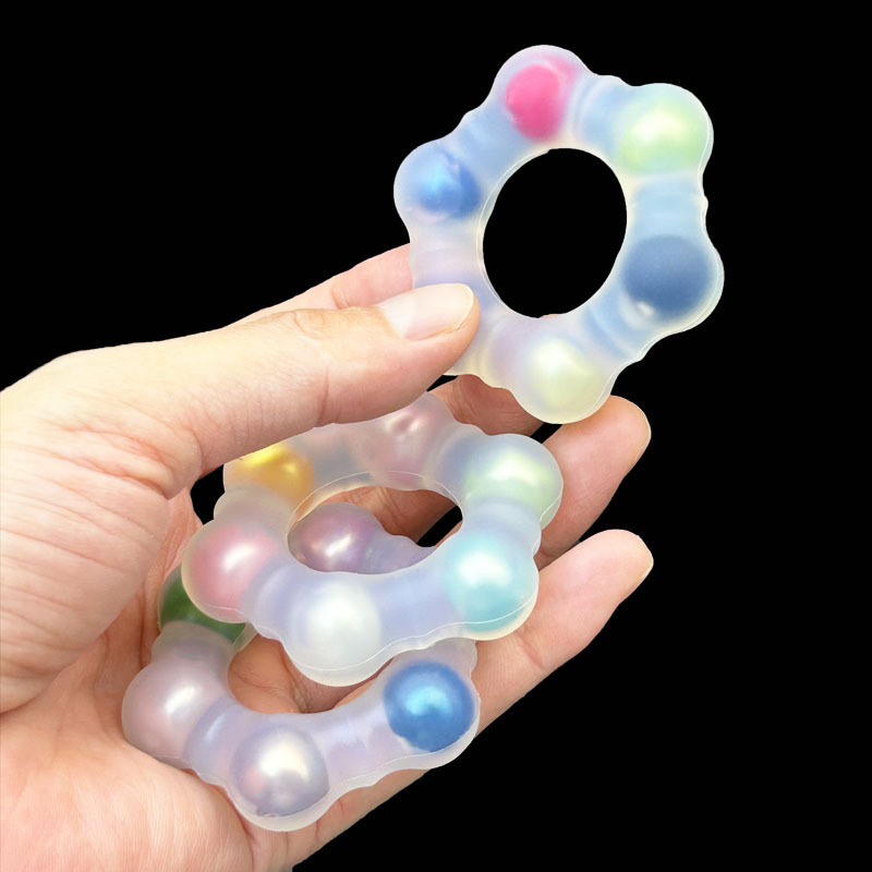 Luminous Liquid Silicone Locking Ring, Manual Delay Cock Ring for Men — detail image 10