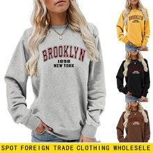 brooklyn 1898 new york亚马逊外贸时尚宽松上衣eBay趣味印花卫衣