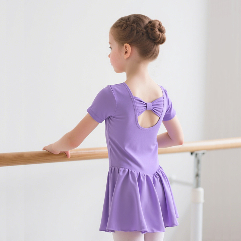 Children's sports clothing, gym suit, dancing ballet shoes, with short sleeve 4