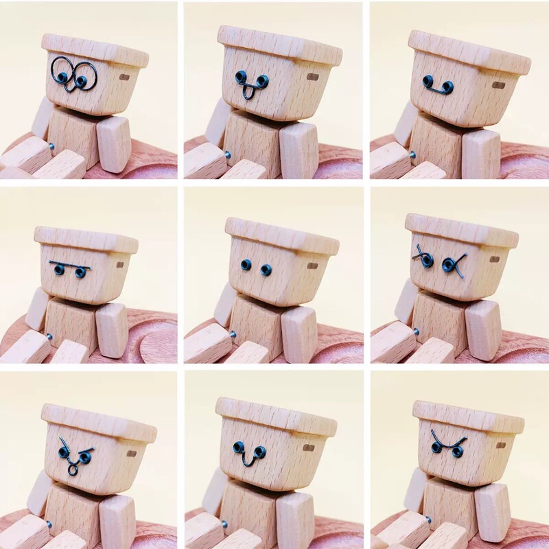 跨境潮流Shaking Feet Wooden Doll木头人汽车装饰摆件|undefined