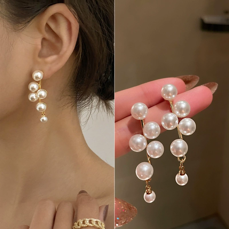 Серьги, серебряные иглы, стиль Шанель, серебро 925 пробы, легкий роскошный стиль, высококачественный стиль