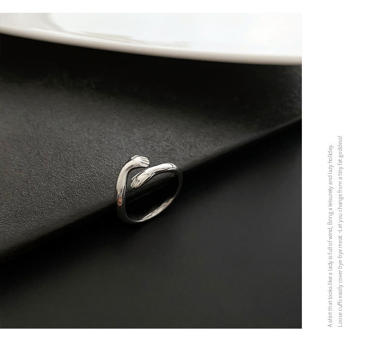 18K Real Gold Plated Plating Material Vacuum Plating Real Gold Plated 18K Gold Gold Plating Silver Plated Hand 304 Stainless Steel Novelty Waterproof Non Tarnish Open Ring