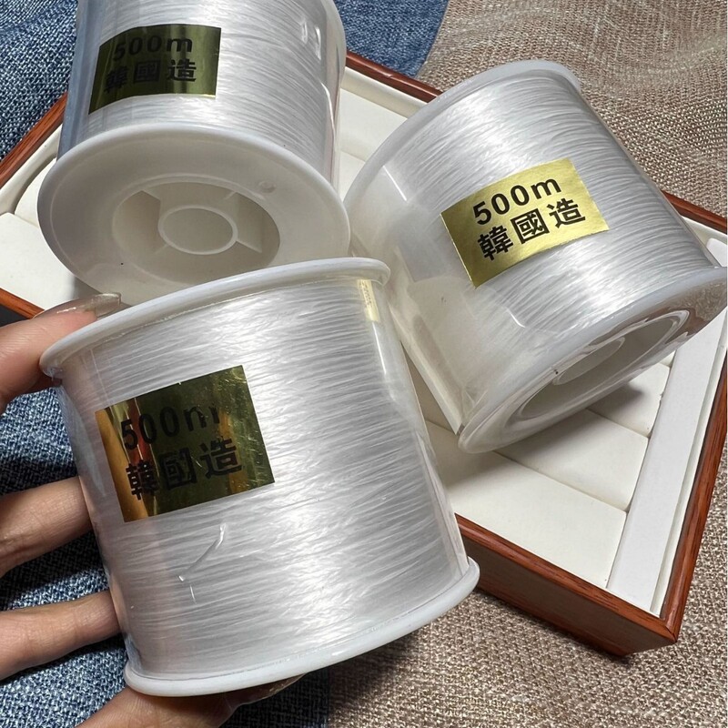 500m White Flat Elastic Thread Beading Thread DIY Elastic Thread for Threading Beads, Elastic Thread That Won'T Break 500m White Flat Elastic Thread Beading Thread DIY Elastic Thread for Threading Beads, Elastic Thread That Won'T Break