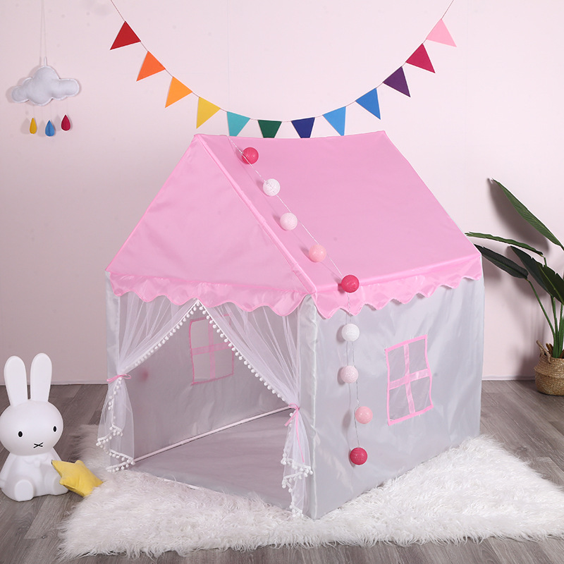 Tienda de campaña infantil para interiores, venta al por mayor transfronteriza, casa de juegos tipo castillo de princesa, casa de juguetes, piscina de bolas, tienda de campaña tipo cama para bebé image 8