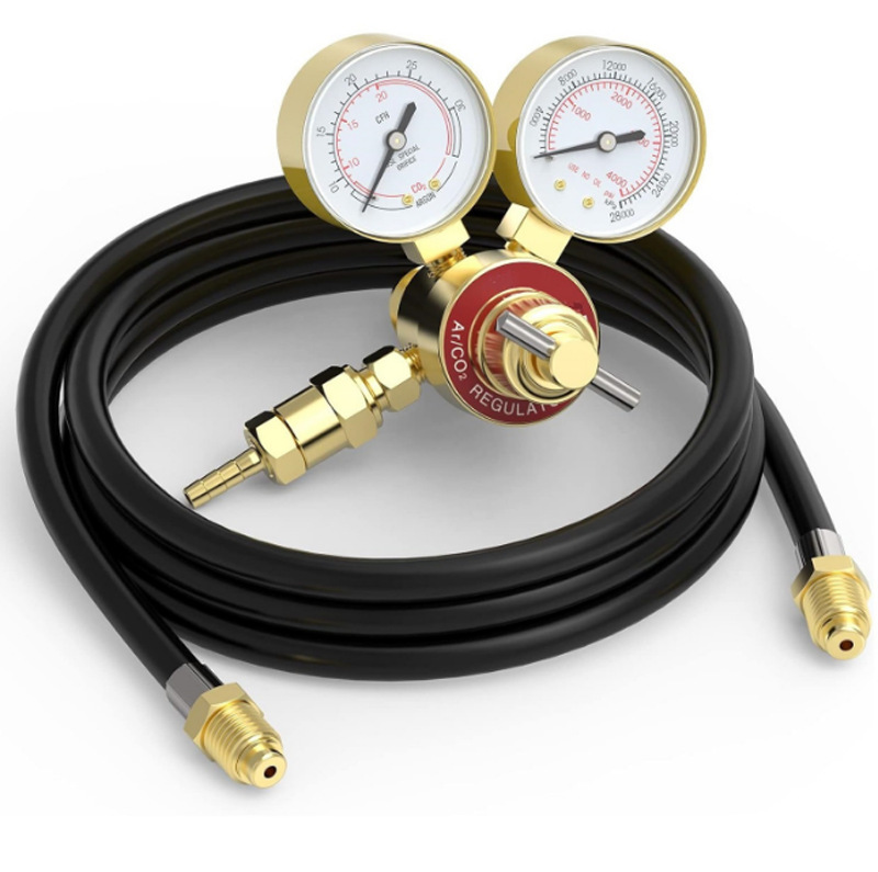 全铜亚马逊氩气减压器CGA580带气管氩弧焊气表氩气表二氧化碳表