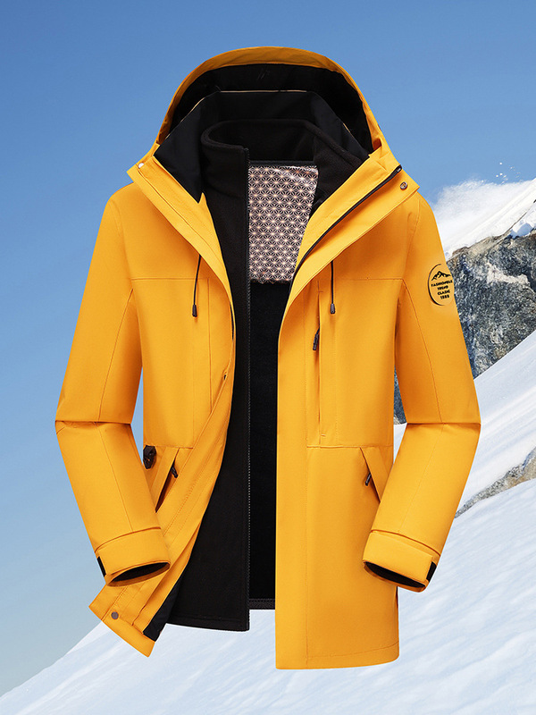 三合一冲锋衣秋男女秋冬季户外防风防水登山服情侣两件套S26188S|undefined