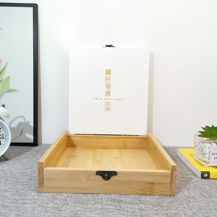 木质茶饼包装盒翻盖木制茶叶盒定制 多用礼品盒普洱茶盒厂家批发