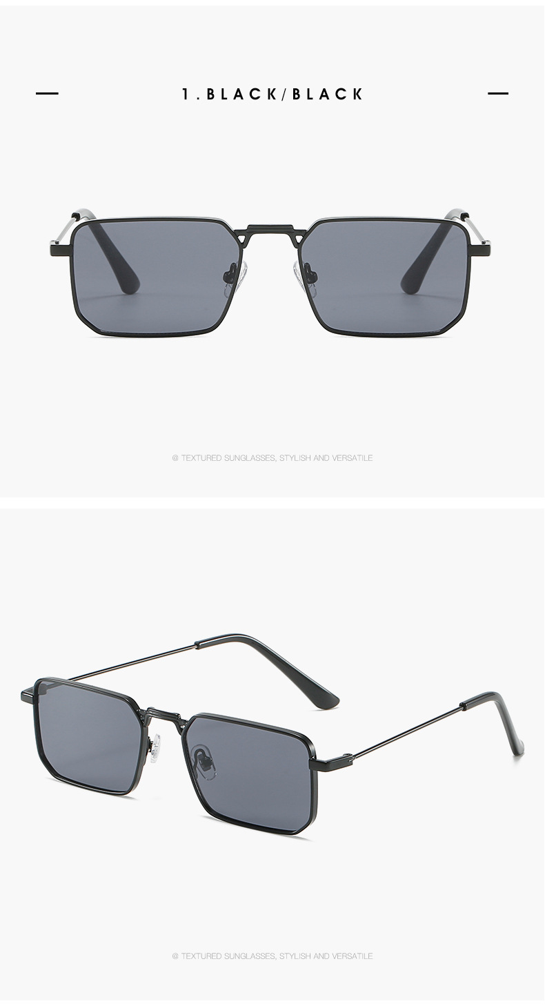 48g Weight Full Frame Glasses Structure Sunglasses Classification PC, UV400 Protection Lens Material Square Glasses Style Travel Occasion Solid Color Pattern All Seasons Season Unisex Gender Simple Style Style Black Color Simple Style Solid Color PC UV400 Protection Square Full Frame Women's Sunglasses 5