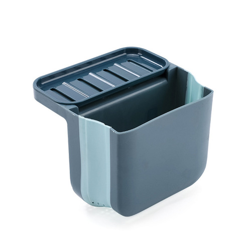 Household Kitchen Sink Suction Drain Basket Foldable Pool Hanging Kitchen Waste Bin Storage Basket Shelf