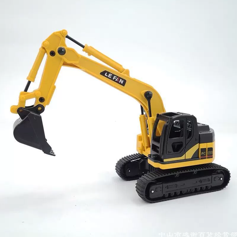 Toy car, shatterproof inertia excavator for boys