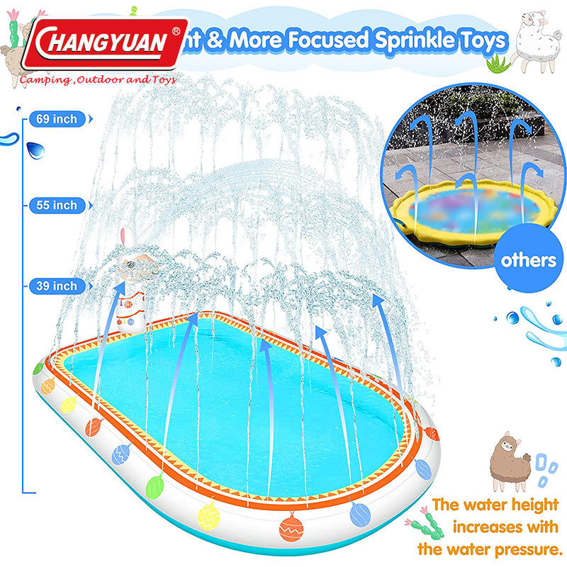 Inflatable Water Fountain Factory Customized Kidsren's Play Inflatable Water Fountain Inflatable Swimming Pool Sprinkler Pool Paddling Pool