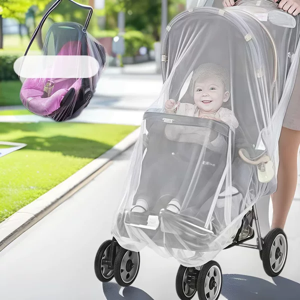 Baby stroller mosquito net universal full cover high view baby stroller cradle stroller encrypted anti-mosquito net cross border