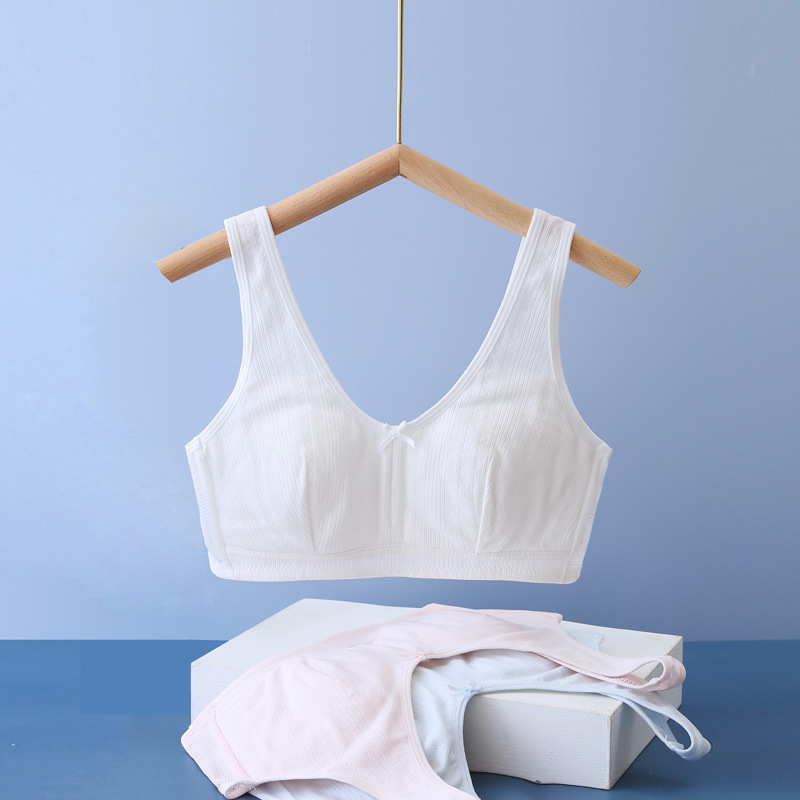 Underwear with Cotton Padding, Student Vest Bra, Elementary School Students, Middle School Students, Older Children A68007 Full Cup Underwear with Cotton Padding, Student Vest Bra, Elementary School Students, Middle School Students, Older Children A68007 Full Cup