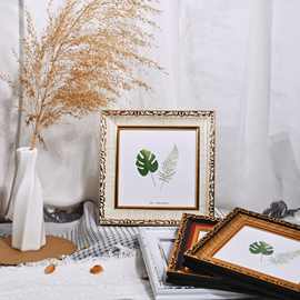 PS欧式复古相框正方形6寸 7寸8寸中古风摆台影楼婚纱照挂墙画框