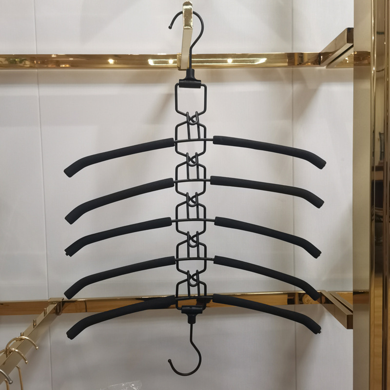 Household Multi-functional Foldable Detachment Hook Hanger for Shopping Mall Deformable Multi-purpose Modern Simple Clothes Hanger