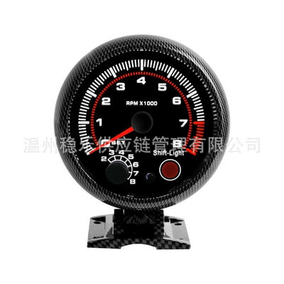 Avtomobil taxometri, 95mm, 8000Rpm, qara karbon naxışlı, 4-6-8 silindr üçün