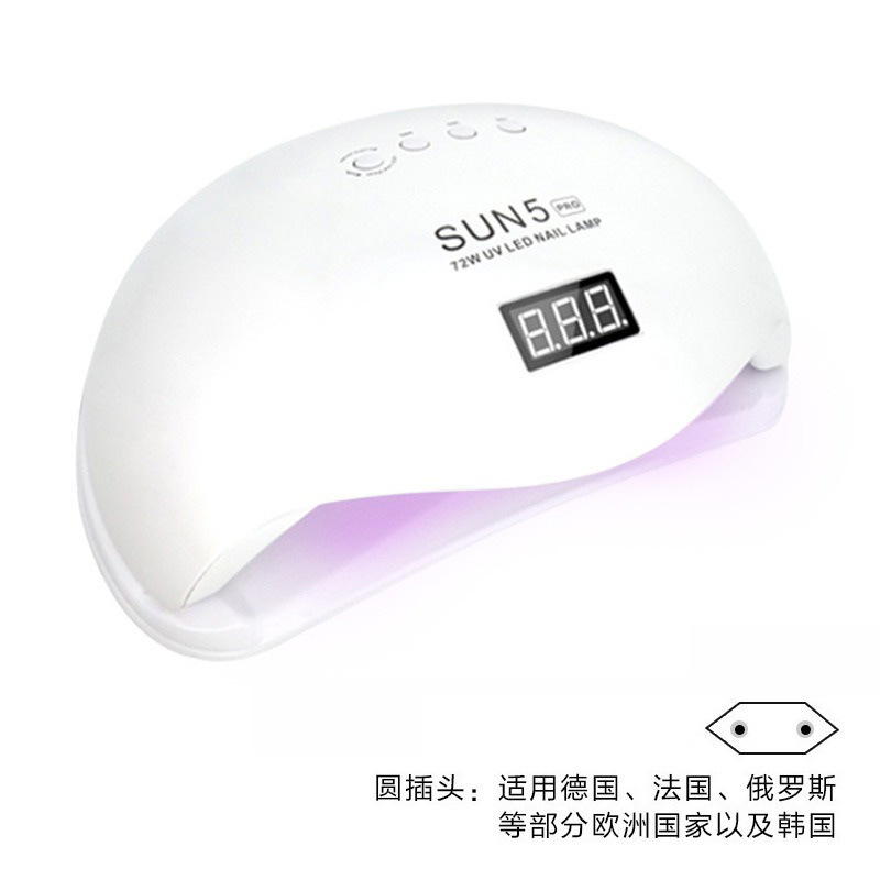 Luz de uñas transfronteriza 48W lámpara de manicura con pantalla táctil sun5plus máquina de manicura con sensor inteligente lámpara de fototerapia de manicura led