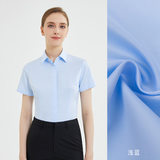 Màu Xanh dạng-ngắn tay nữ-cổ vuông-Placket tối