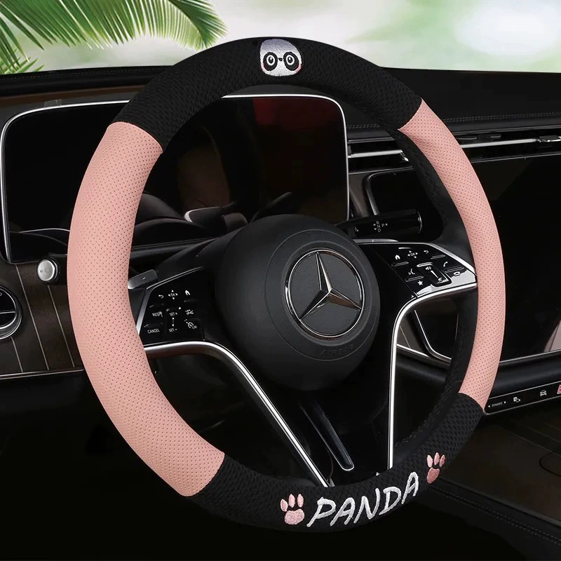 Оптовая продажа чехлов на руль автомобиля, из ледяного шелка, влагопоглощающие, износостойкие, подходят для всех сезонов, летние, унисекс, ощущение прохлады, простой стиль