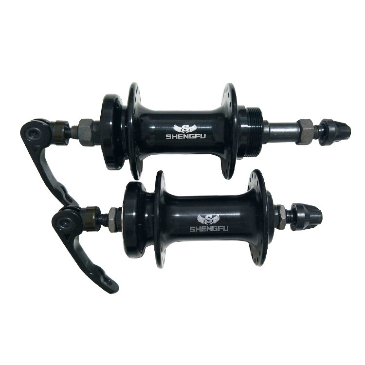 Bicicleta de montaña giratoria de aleación de aluminio eje giratorio delantero y trasero 32/36 agujero negro accesorios de cuero