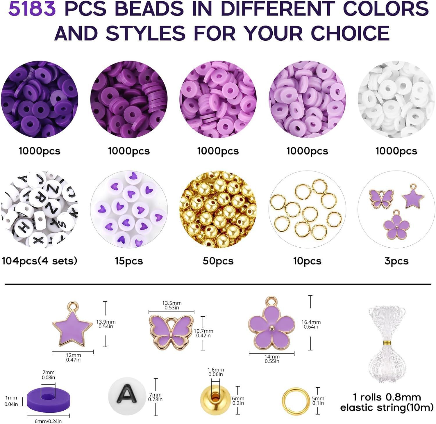 270g Weight Beads, Rope Jewelry Making Type DIY Jewelry Accessories Classification 1 Set Quantity Glass, soft clay Material Letter, Solid Color Pattern Spray Paint Design Casual, Simple Style Style 1 Set Glass Soft Clay Letter Solid Color DIY Jewelry Accessories Beads Rope 19