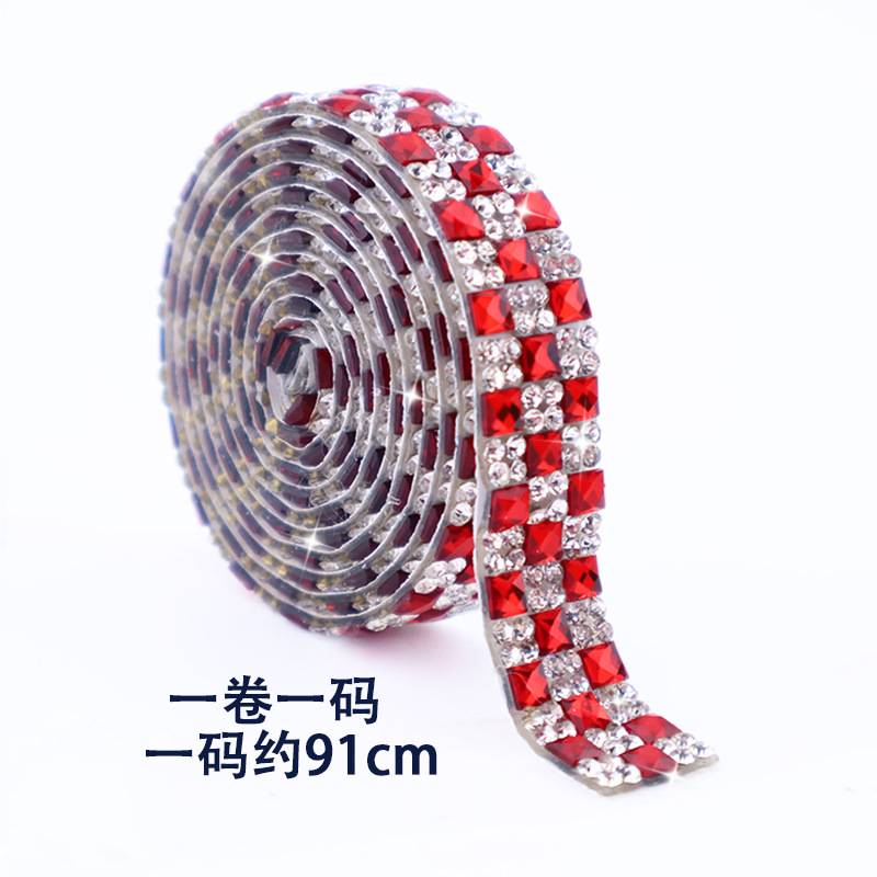 Tiras de diamantes de imitación de cristal con reverso adhesivo, pegatinas de diamantes de imitación autoadhesivas, pegatinas de diamantes creativas para bricolaje, accesorios, pegatinas de diamantes de imitación para decoración de ropa