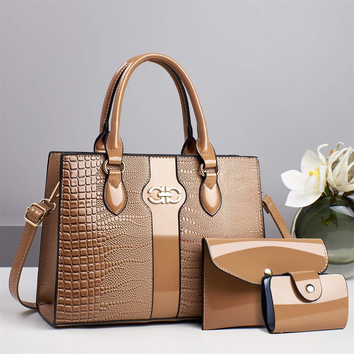 Bolso tote retro de lujo ligero bolso femenino 2025 primavera todo fósforo de gran capacidad bolso de hombro para niño y madre