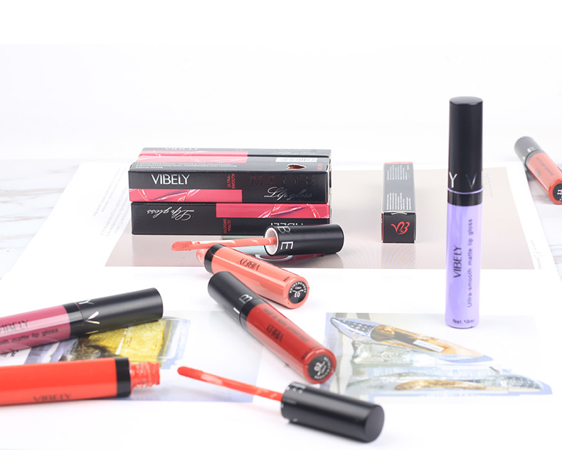 VIBELY Cross-border Makeup Amazon matte non-stick cup lip gloss Non-fading long-lasting liquid Lipstick Export version undefined