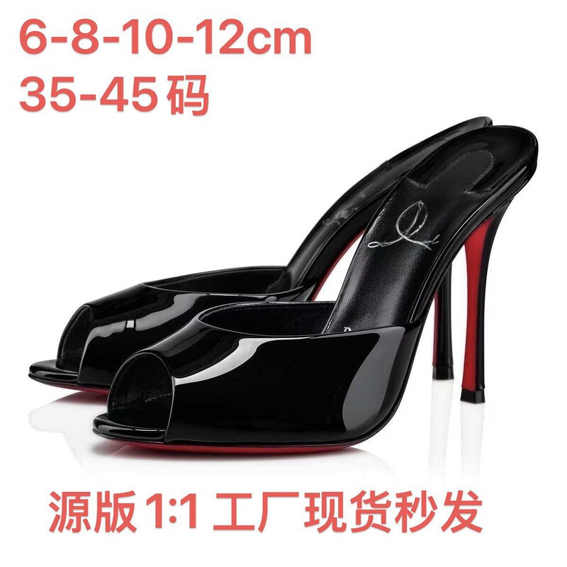 Foreign trade French-style European and American red-soled women's stiletto heels, sexy pointed-toe shallow pumps, high-heeled fish-mouth women's shoes Foreign trade French-style European and American red-soled women's stiletto heels, sexy pointed-toe shallow pumps, high-heeled fish-mouth women's shoes