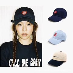 Call me baby韓国ソフトトップ野球帽ins風徐璐欧陽娜娜野球帽愛刺繍