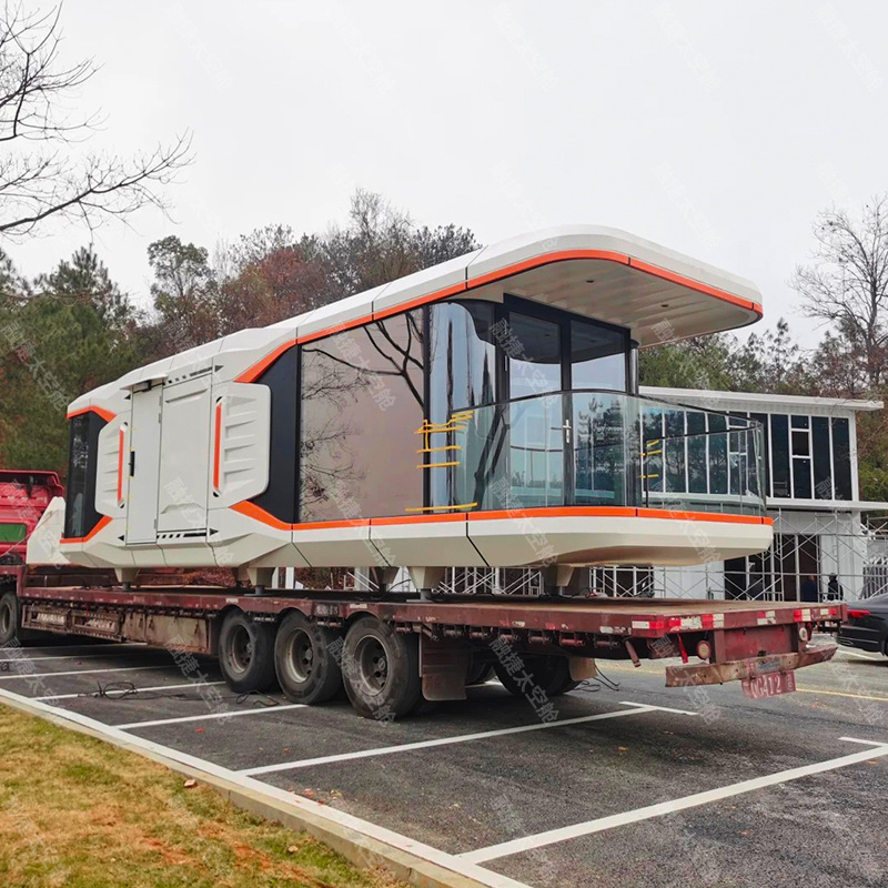 Rongjie nueva cápsula espacial de celebridades de Internet, casa móvil, casa de familia al aire libre, sala de cielo estrellado desmontable, fábrica de exportación de cabina de Apple