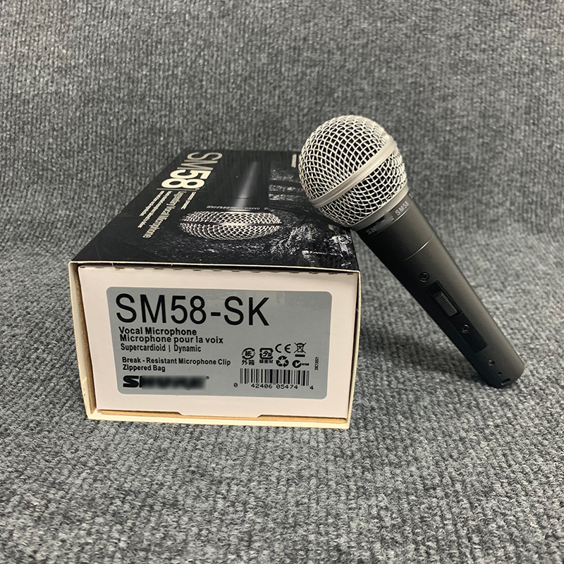 Suministro transfronterizo SM58SK micrófono de bobina cableado escenario de karaoke micrófono profesional de transmisión en vivo