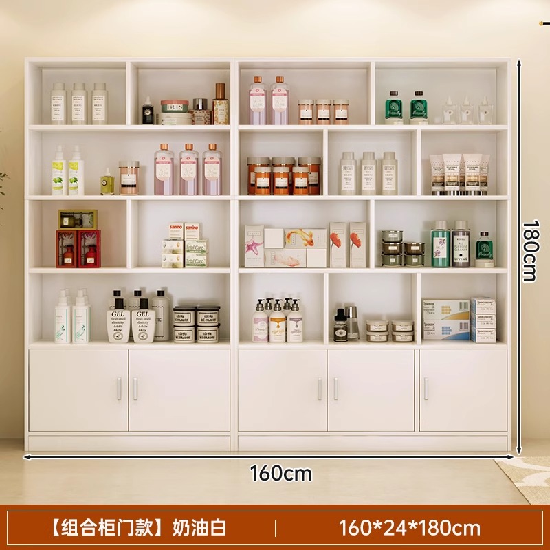 Estantes comerciales Barbería Gabinete de exhibición Salón de belleza Gabinete de productos Gabinete de exhibición de cosméticos Gabinete de exhibición simple Gabinete de salón de peluquería Contenedor