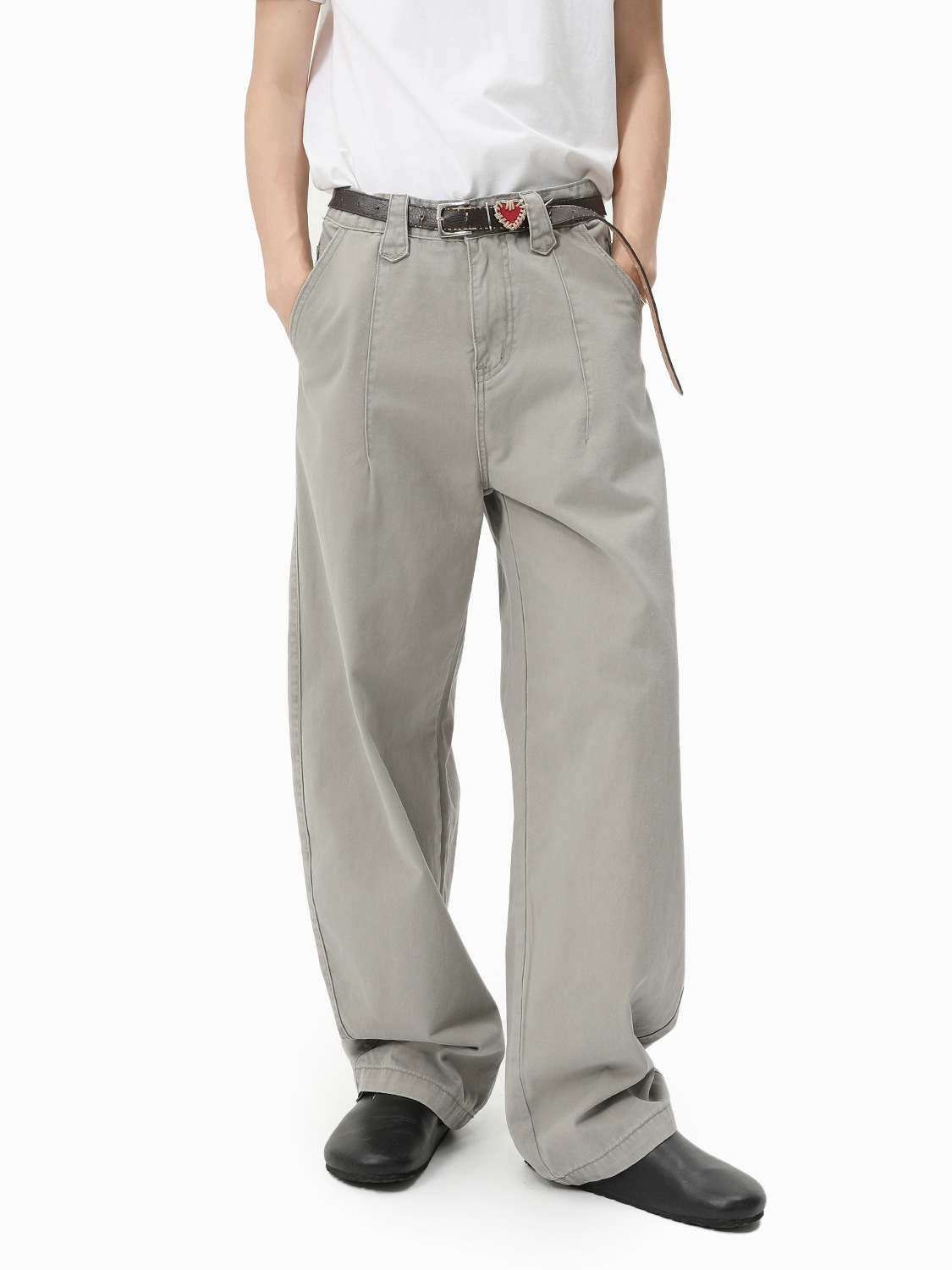 MTLCLOTHES Hombres| Algodón retro americano chaqueta corta pantalones de cimetaje de trabajo jeans casuales