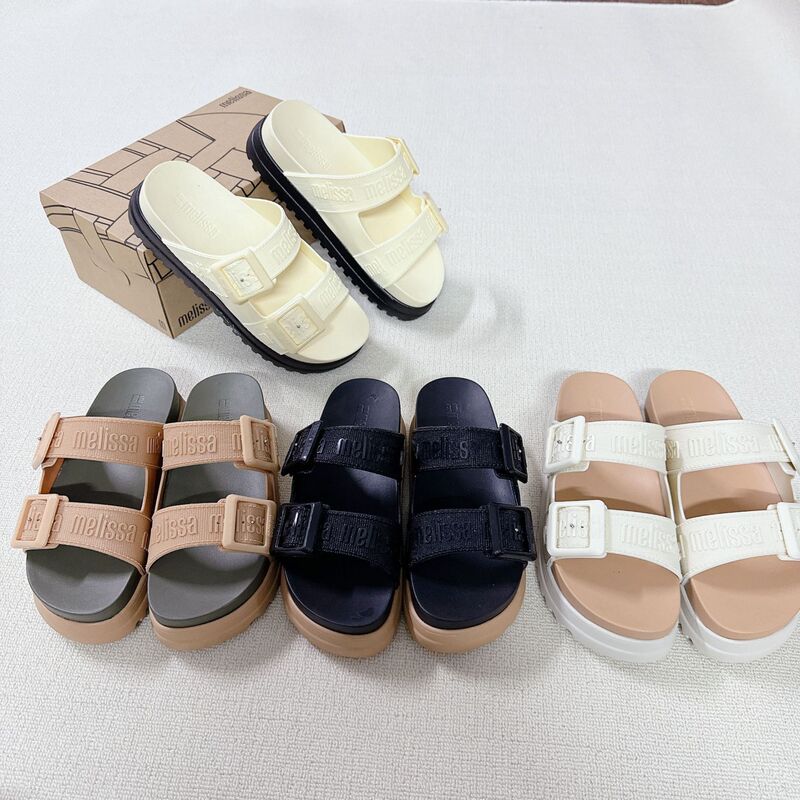 Summer New Mei * Sha muffin high letter slippers one-word casual outerwear thick-soled sandals and slippers comfortable all-match