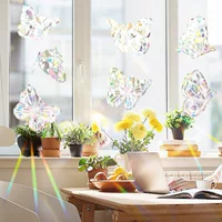 Новый 3D лазерный цвет DIY бабочка статическое стекло окно для дома украшение декоративные наклейки на окна