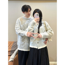 2024秋冬季情侣装实拍秋冬装毛衣半身裙两件套女针织衫男