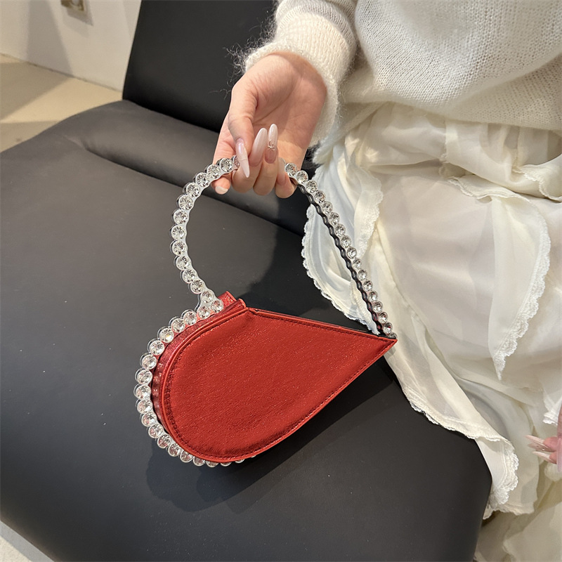 Glitzernde Herz Handtasche Damen Elegante Abendtasche Für Events_voghion.com