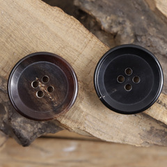 日式黑色咖啡色西服西裝開衫真牛角紐扣褐色風衣外套毛呢大衣扣子