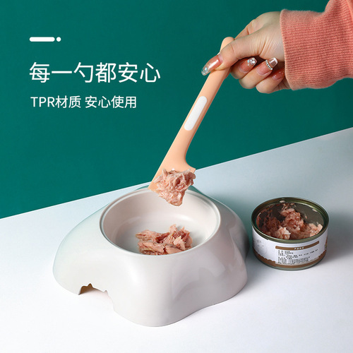 Cat canned spoon dog wet food pet feeding mixing long handle spoon can open lid pet canned spoon 6