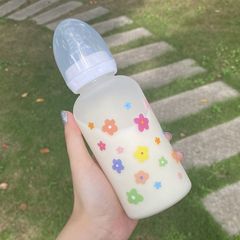 かわいいおしゃぶりボトルストローカップ女性用プラスチック高価値ノズルカップ大人子供学生ベビー大人